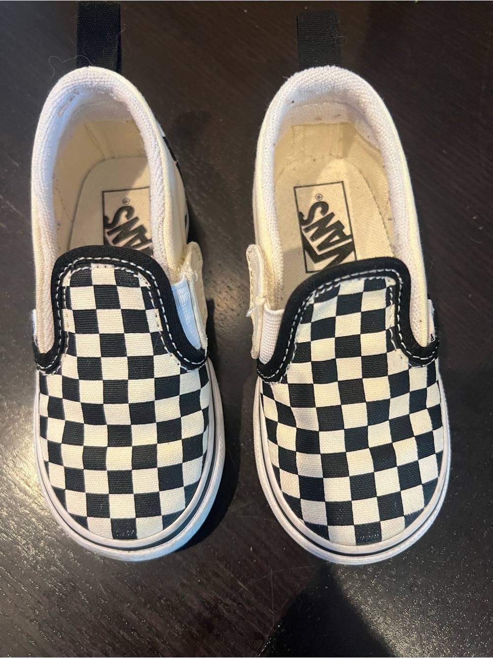 Vans Kids Checkerboard Slip-On - Black & White